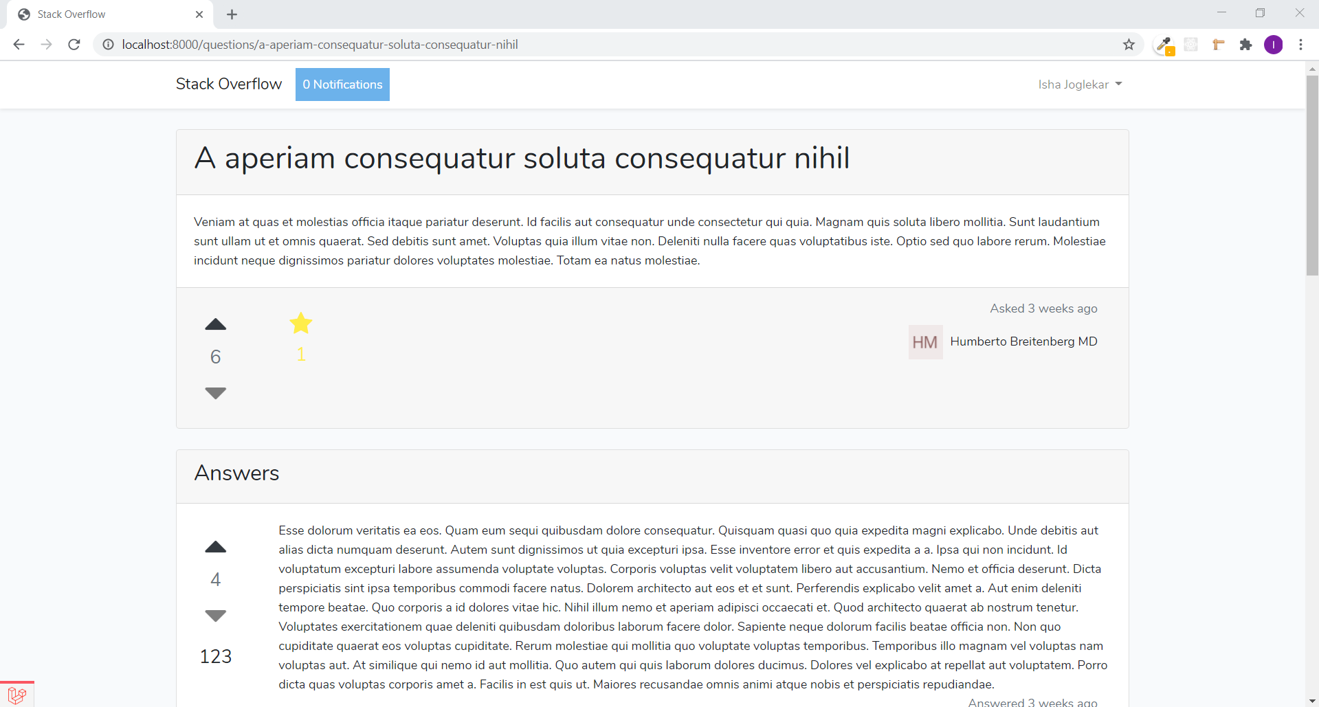 StackOverflow Replica